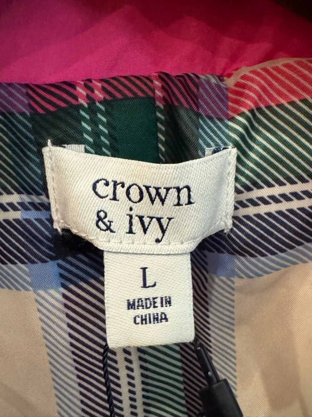 Crown and Ivy Icon Barn Chore Vest Women’s Size Large Puffer Pink Quilted - Picture 6 of 9